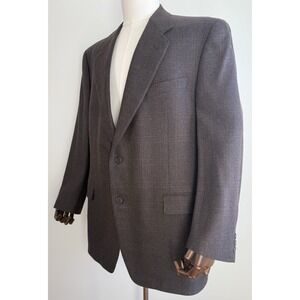 Canali Wool Lana Cashmere Blazer EU 60R US 50R Made in Italy Brown
